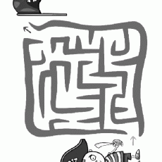 Pirate Maze Activity for Kids - 1 Maze, 1 Pirate Character
