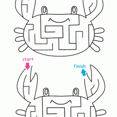 Crab Maze Activity for Kids: Start and Finish Points