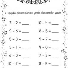 Çıkarma İşlemleri Çalışma Sayfası - Temel Matematik Soruları