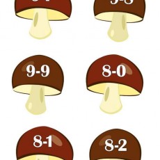 Mantarlar Üzerinde Matematik İşlemleri - 9-7, 9-8, 9-9, 8-0, 8-1, 8-2