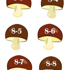 Mantar Şeklinde Sayıların Eğitim Materyali: 8-3, 8-4, 8-5, 8-6, 8-7, 8-8