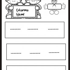Çıkarma İşlemi Çalışma Sayfası - Temel Matematik Eğitimi