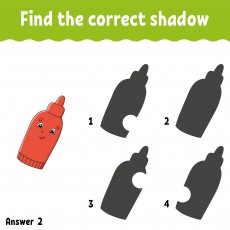 Ketchup Bottle Shadow Matching Activity