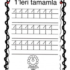 1'leri Tamamla Eğitim Materyali - Sayı Yazma ve Geliştirme