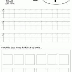 Hayvanlar ve Sayılar: 1 Sayısı İle Temel Sayma Eğitimi