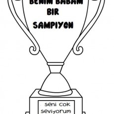 BİR TAKIM ŞAMPİYONU KUPASI: BABAMA SEVGİ DOLU BİR MESAJ