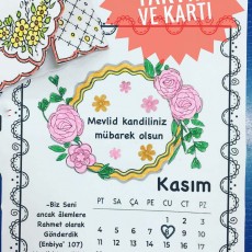 Kasım Ayı Kandil Takvimi ve Kutlama Kartı