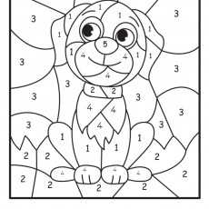Renk Kodu ile Köpek Boyama Etkinliği: 1-kahverengi, 2-yeşil, 3-mavi, 4-sarı, 5-siyah