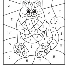 Renk Kodu ile Boyama: Kedi Figürü
