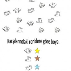 Boya ve Renk Eğitimi: Elbise ve Aksesuarları Renklerine Göre Boyama Aktivitesi