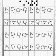 Abstraction and Pattern Recognition in Hand Symbols with Dots - Educational Worksheet
