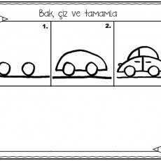 Araç Çizim Etkinliği: 1. Durdur, 2. Hareket Et, 3. Ses Çıkar