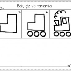 Şekil Tamamlama Alıştırması - 3 Şekil, 6 Daire