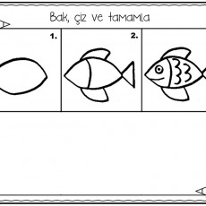 Balık Çizim ve Tamamlama Aktivitesi