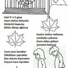 Atatürk Anma Günü ve Çocuklar İçin Şiirsel Anlatım: Saat 9'5 Geçe, Gözleri Kapalı, Türk Bayrağı, Düşünsel Resim ve Doğa Motifi