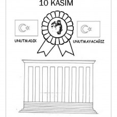 10 KASIM UNUTMADIK VE UNUTMAYACAĞIZ BOYAMA SAYFASI