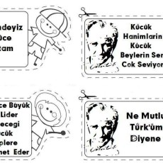 Atatürk Temalı Eğitim Materyali - 4 Farklı Mesaj ile Çocuklara Hitap Eden Görseller