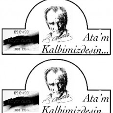 Atatürk Anma Tasarımı: 09.04.59, 1881-1938, Kalbimizdesin