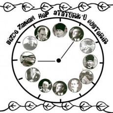 Atatürk Temalı Saat: 12 Fotoğraf ile Zamanı Gösterir