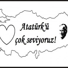 Türkiye Haritası Üzerinde Atatürk Sevgisi Metni