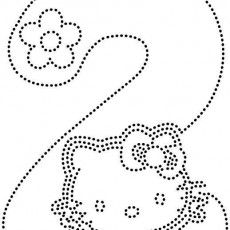 Hello Kitty ile Sayı 2 Eğitimi - Noktalarla Bağla ve Çiz