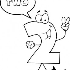 Renkli Sayı ve Kelime Eğitimi: İki (2 - TWO)