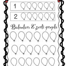 1 ve 2 Sayısına Göre Balon Boyama ve Gruplama Etkinliği