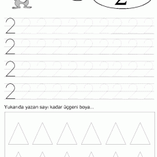 Eğitici Materyal: Sayı 2 ile Üçgen Boyama