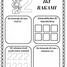 İki Rakamı Eğitsel Materyali - Sayı 2 Alıştırmaları