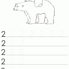 Polarbear Counting Practice: 2 (İki) with Interactive Tracing Lines