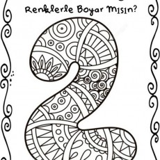 İki Rakamını (2) Boyama Etkinliği - Eğlenceli Renklerle Öğrenme