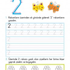 İlkokulda Doğal Sayılar: 2 Rakamı Yazma ve Boyama Etkinliği