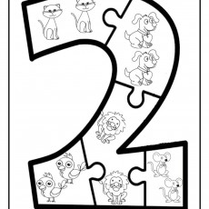 Hayvanlar ve Sayı 2 Eğitici Puzzle
