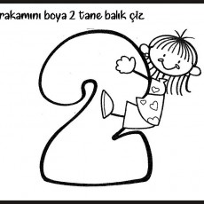2 Rakamı ve Sevgi Temalı Çizim, Eğitici Boyama Etkinliği