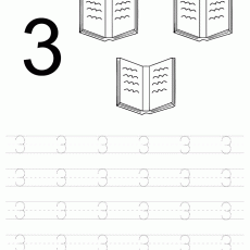 3 adet kitap çizimi ile 3 yazma etkinliği - Sayılar ve Okuma Materyali