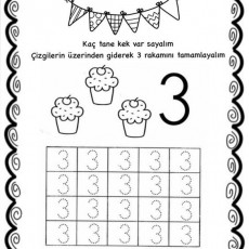 Rakam Öğretimi: 3 Sayısı ve Kekler