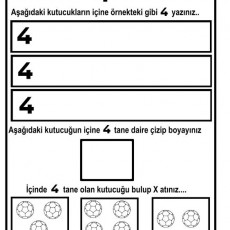 Eğitici Materyal: Sayı 4 ile Temel Sayma Aktiviteleri