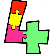 Renkli Puzzle Parçalarıyla 4 ve Artı İşareti: Matematik Eğitimi