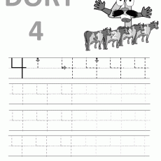 DÖRT 4 - Eğitici Çizim ve Yazma Alıştırmaları