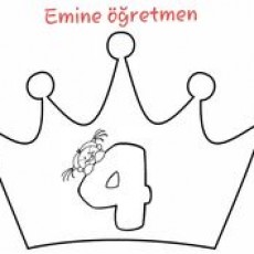 Çocuklar İçin Yaratıcı Taç Boyama Etkinliği - 4 (Dört)