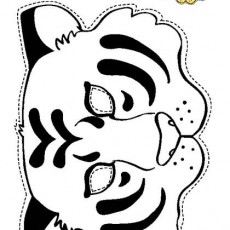 Eğlenceli Kaplan Maskesi - Tiger Mask Printable