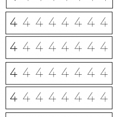4 Rakamını Yazmayı Öğreniyorum - Eğitim Materyali