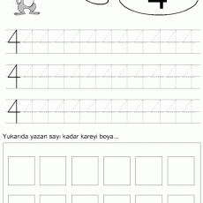 4 - Sayı Yazma ve Boyama Aktivitesi