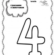 4 Rakamını Öğreniyorum - Sayı Eğitimi