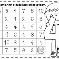 4 Rakamını Boyama Etkinliği