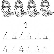 4 Rakamını Öğreniyorum - Eğitici Etkinlik