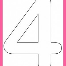 Rakam Öğrenme Kartı: 4 (Dört) - Eğitici Materyal