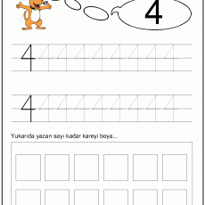 Eğitim Materyali: Sayı 4 Öğrenme Çalışma Sayfası