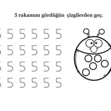 5 Sayısı Çizim Aktiviteleri ve Eğitici Materyal