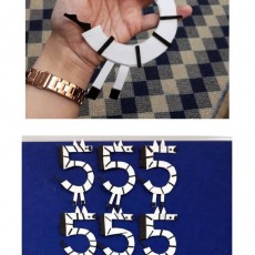 Hayvan şeklinde 5 Rakamı: Zebra Tasarımı